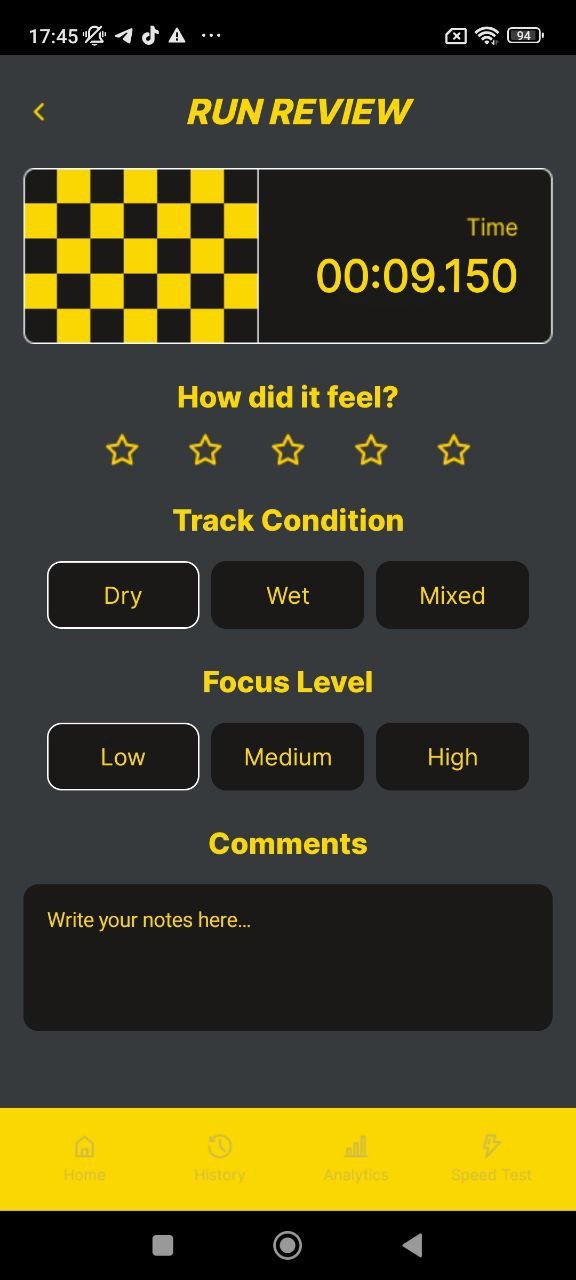 Fortuna Race Master history screen